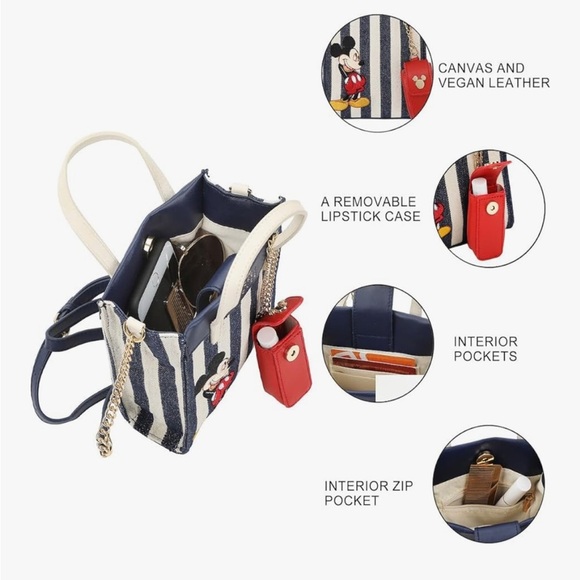 Disney Micky mouse Mini Bag Blue white - Picture 4 of 11
